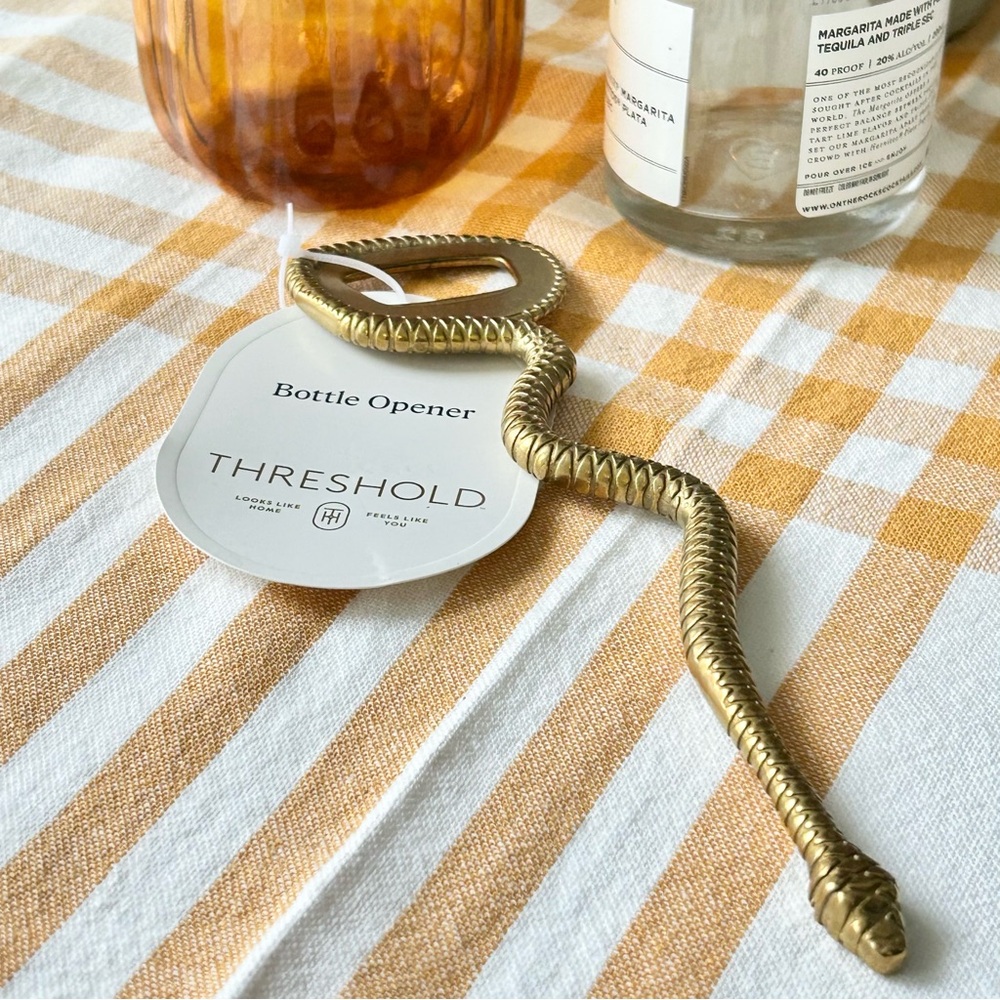 🌴Sexy Threshold Brass Snake/ Serpent Gold Metal Bottle Opener